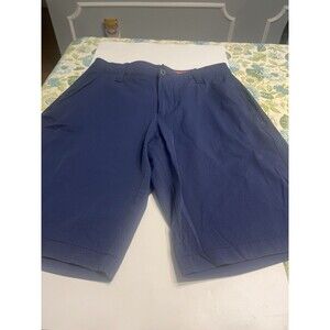 Under Armour Golf Shorts Navy Blue Flat Front Sz 32 Tennis Hiking Outdoors